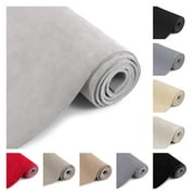 60 in Auto Suede Headliner Fabric Roof Liner Composite Sponge Foam Backing Fabric Upholstery Panel Repair Replacement Renovation, Light Gray