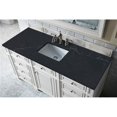 thumbnail image 1 of 60 in. Bristol Single Vanity with 3 CM Charcoal Soapstone Quartz Top, Bright White, 1 of 1