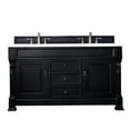 thumbnail image 1 of 60 in. Brookfield Double Vanity with 3CM White Zeus Quartz Top, Antique Black, 1 of 1