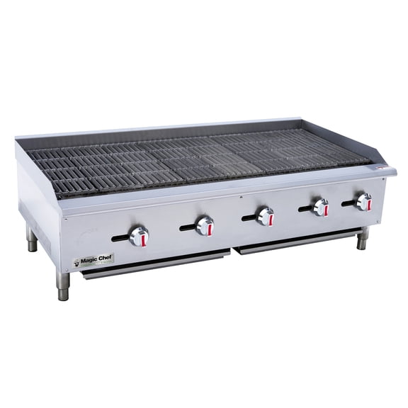 60 in. Commercial Countertop Radiant Charbroiler in Stainless Steel
