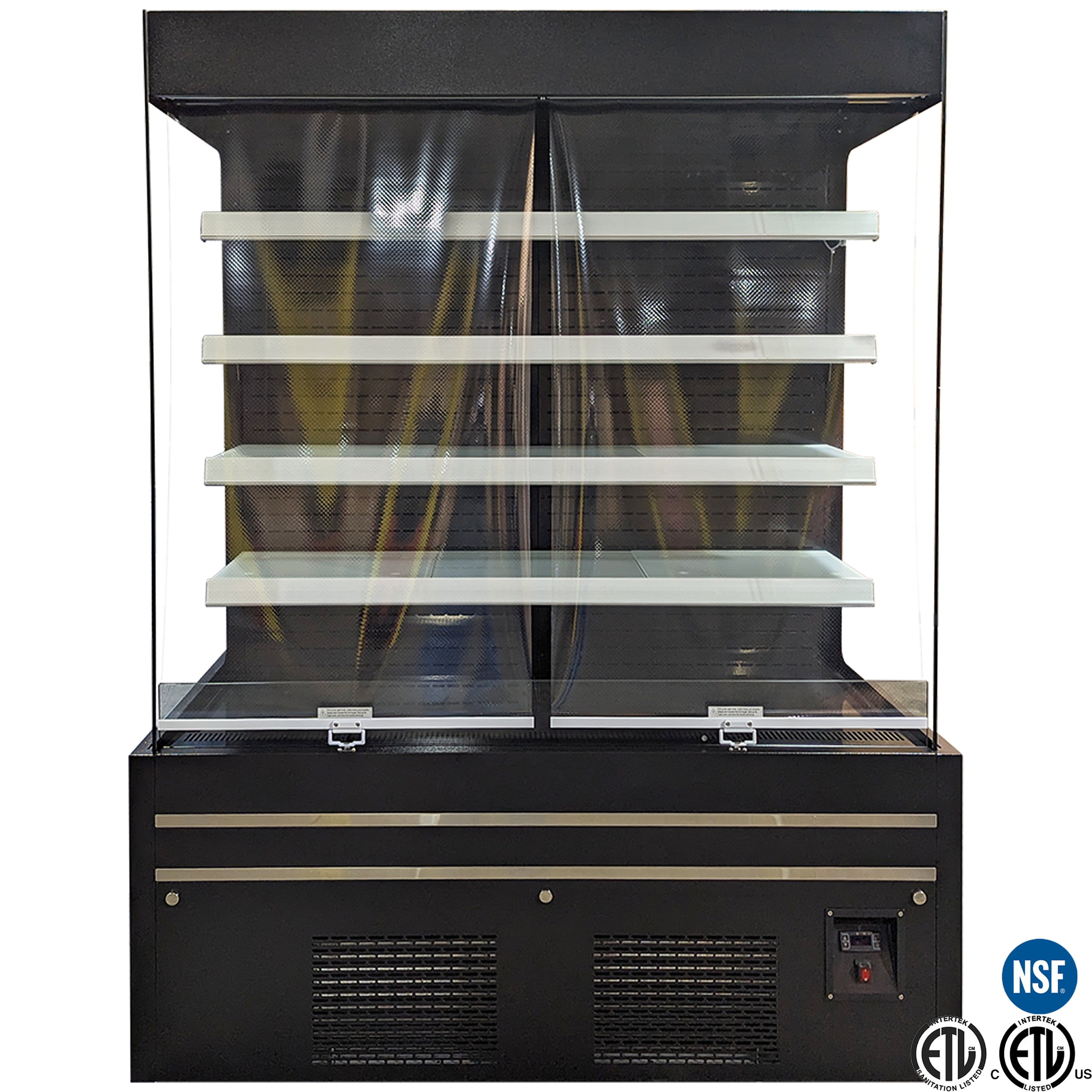 60 in. Commercial Open Air Merchandiser Refrigerator Cooler 34 Cu.Ft. Grab and Go Vertical Display Cooler ETL NSF