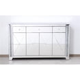 thumbnail image 1 of 60 in. Modern Silver Crystal Mirrored Credenza, 1 of 1
