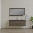 thumbnail image 1 of 60 in. Paterno Single Modern Wall Mounted Bathroom Vanity, Gray, 1 of 1
