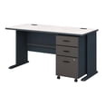 thumbnail image 1 of 60 in. Series A Desk with Mobile File Cabinet - Slate, 1 of 1