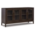 thumbnail image 1 of 60 in. Sideboard Display Server 2 Glass Double Door Cabinets, Dark Brown, 1 of 1