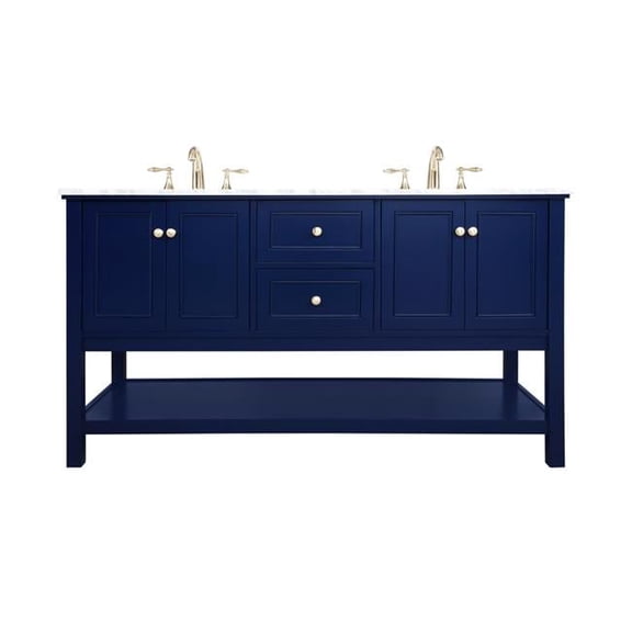 60 in. Single Bathroom Vanity, Blue