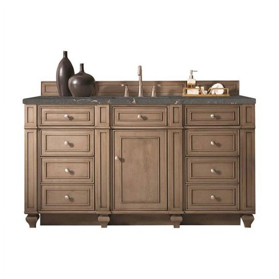 60 in. Single Vanity, Whitewashed Walnut with 3 cm Parisien Bleu Quartz Top