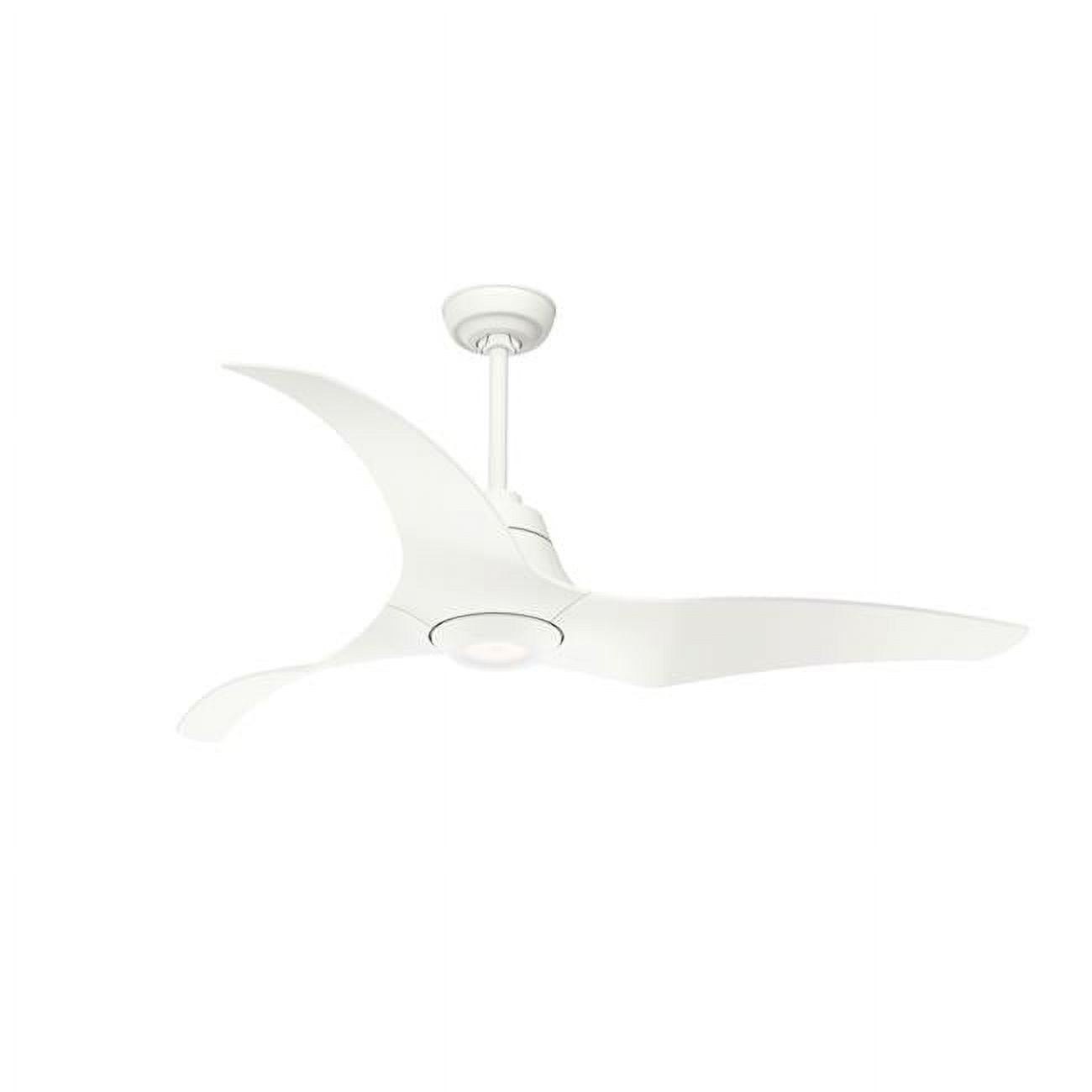 Porcelain White 60" Arwen 3-Blade Ceiling Fan with LED Light and Remote