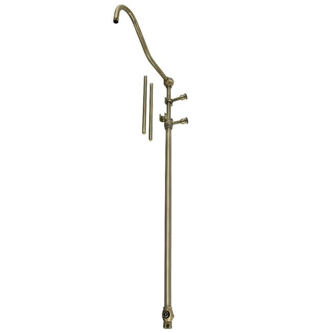 60 in. Vintage Shower Riser with 17 in. Shower Arm, Antique Brass ...