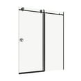 thumbnail image 1 of 60 in W x 76 in HSliding Frameless Shower Door in Matte Black with Clear Glass, 1 of 7