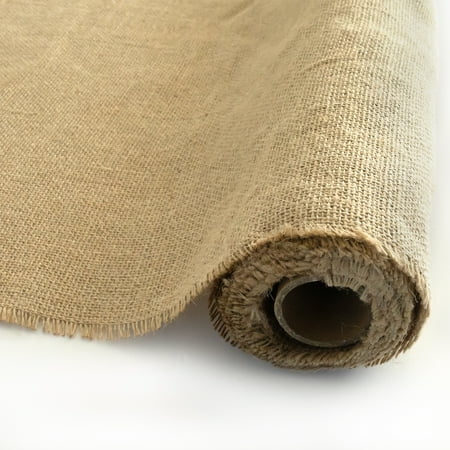 60 in. x 150 ft. Gardening Burlap Roll - Natural Burlap Fabric for Weed Barrier, Tree Wrap Burlap, Rustic Party Decor