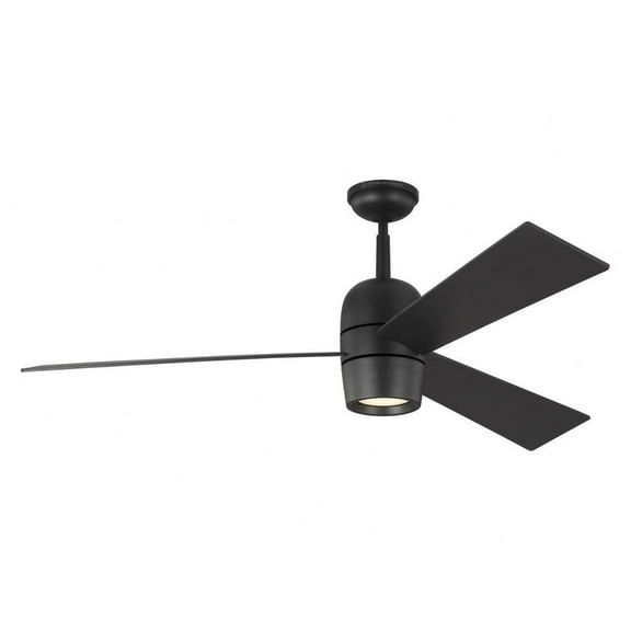 60 inch 3 Blade Ceiling Fan with Light Kit-Midnight Black Finish Bailey Street Home 96-Bel-4490013