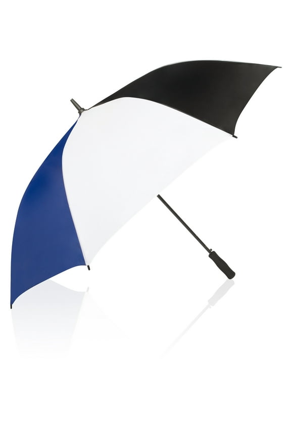 60-inch Auto Open Golf Umbrella, Black/White/Royal