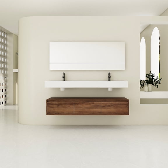 60-inch Bathroom Furniture - 2/3 Extension Drawer Design - Bathroom Storage - Convenient Access