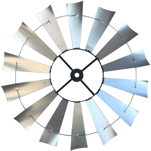 60-inch Industrial Windmill Fan Wall Sculpture Home Decor