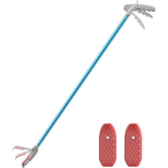60-inch Professional All-Aluminum Alloy Snake Tong Reptile Grabber Rattle Snake Catcher Wide Jaw Handling Tool with a Protective Structures for Snakes