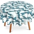 thumbnail image 1 of 60 inch Round Tablecloth,Blue Vintage Dragonflies Circle Table Cover Stain Resistance Water Repellent Wrinkle-Free Table Cloth for Home Kitchen Dining Party Patio Indoor Outdoor, 1 of 6