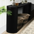thumbnail image 1 of 60 - inch Thick - top MDF Console Table with Inward/Outward Legs for Entryway and Sofa Area, 1 of 6