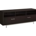 thumbnail image 1 of 60-inch Tv Console In Cappuccino - Modern Style With Functional Storage Stand Construction For Living Room, 1 of 2