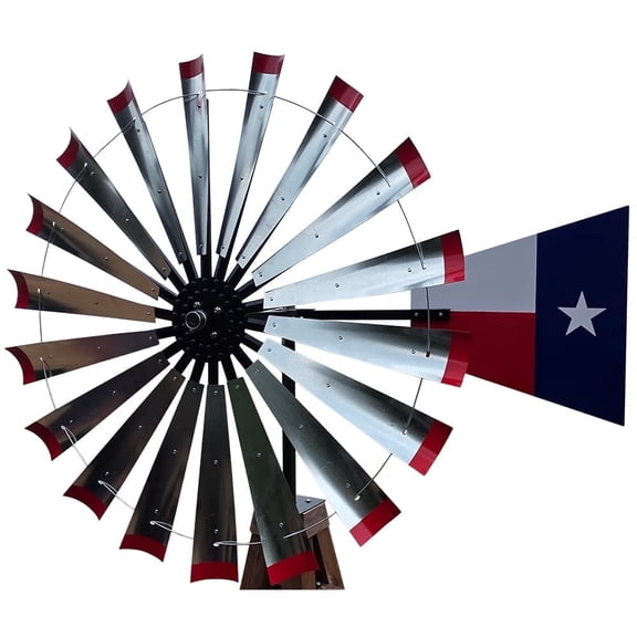 60-inch Windmill Head w/Texas Flag Tail & Instructions to Build a 20-Foot Tall Windmill