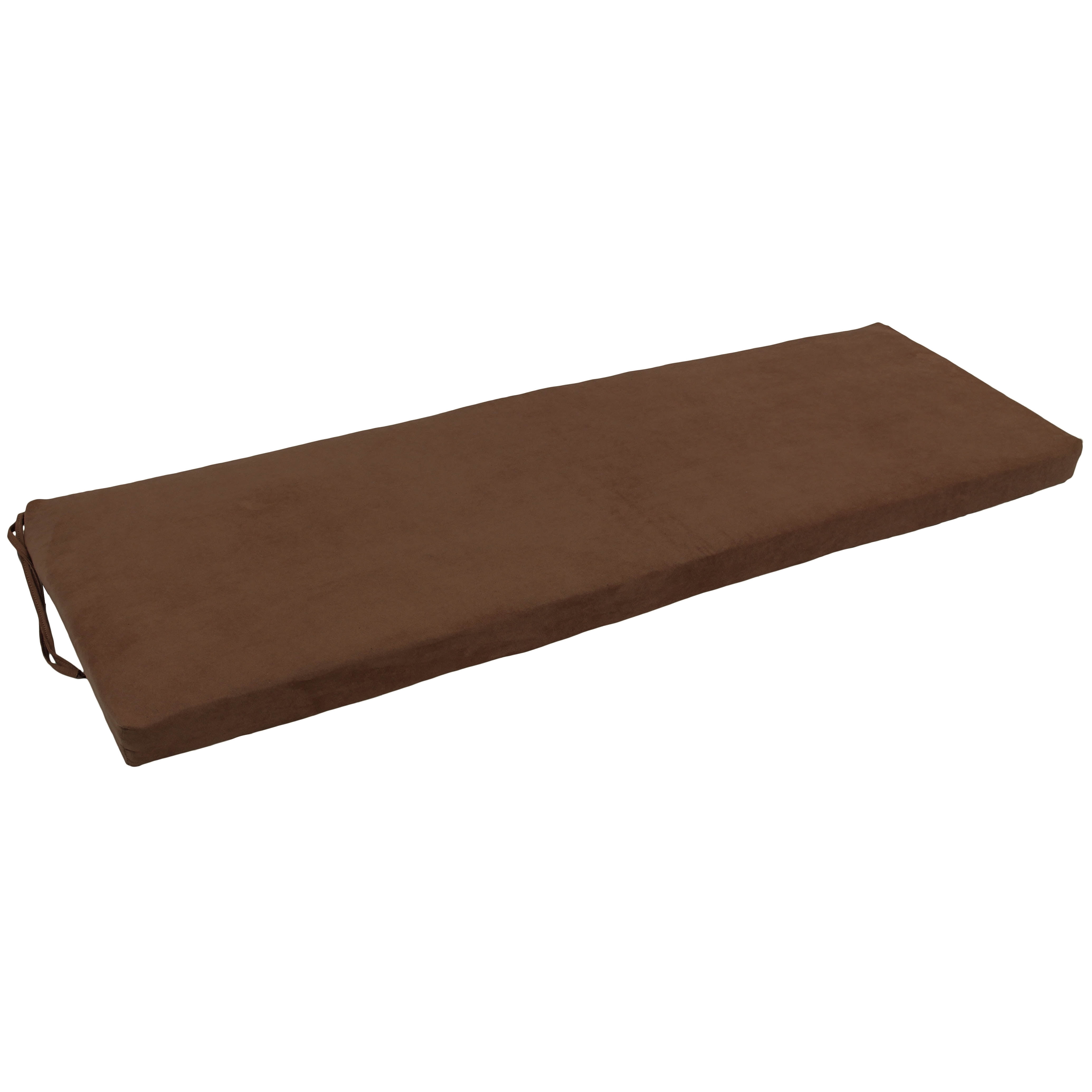 Blazing Needles 60-Inch by 19-inch Micro Suede Bench Cushion - Chocolate