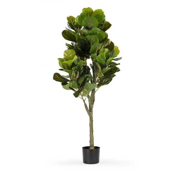 60 inches Artificial Fiddle Leaf Fig Tree in Plastic Nursery Pot
