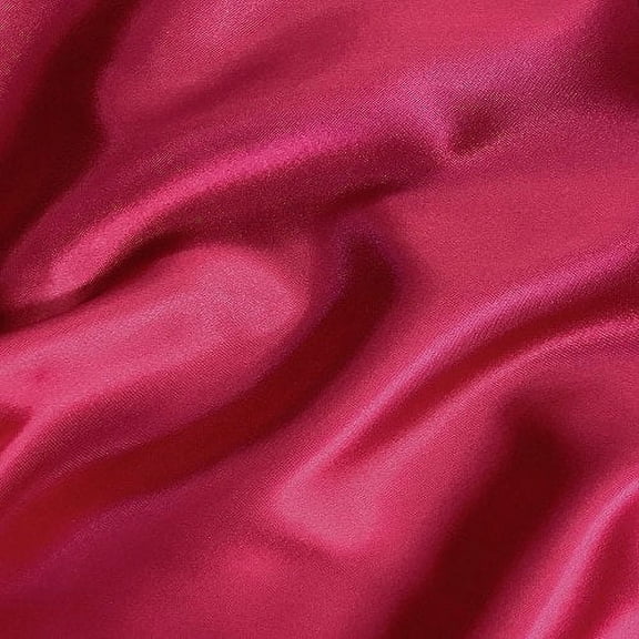 60" inches Wide - by The Yard - Charmeuse Bridal Satin Fabric for Wedding, Apparel, Crafts, Decor, Costumes (Fuchsia, 5 Yards)