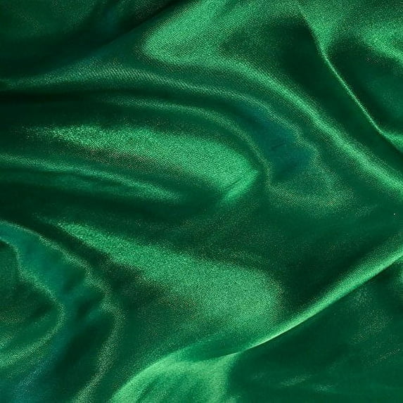 60" inches Wide - by The Yard - Charmeuse Bridal Satin Fabric for Wedding, Apparel, Crafts, Decor, Costumes (Kelly Green, 20 Yards)