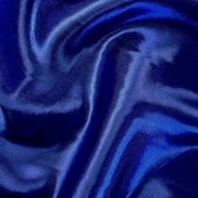 60 inches Wide - by The Yard - Charmeuse Bridal Satin Fabric for Wedding, Apparel, Crafts, Decor, Costumes (Royal Blue, 1 Yard)