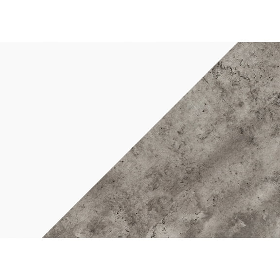 60"l Work Desk For Home Office - White And Grey Concrete Laminate, Metal, 2 Storage Compartments, Reversible Setup Stylish Use 60"l, Metal Base, Storage, Left/right