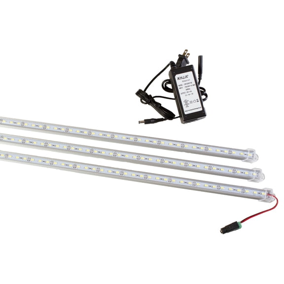 60" linked Cabinet LED lights 3X 20" for 5ft 6ft showcase UL power supply U5630