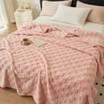 thumbnail image 1 of Anckoeil 59×39.3In Cotton Bed Blanket Cotton Thermal Throw Blanket Lightweight Bed Throw Breathable Premium Soft Comfortable Machine Washable Blanket for All Season, 1 of 8