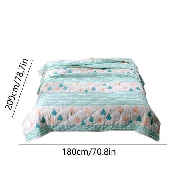 Anckoeil 70.92"×78.8" Cotton Bed Blanket Twin Cotton Thermal Blanket Lightweight Bed Throw Breathable Premium Soft Comfortable Blanket for All Season