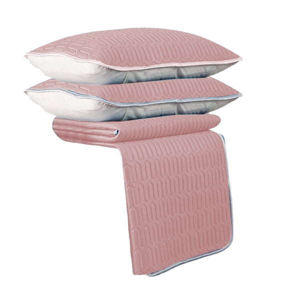 Anckoeil Natural Emulsion Mattress Topper Layer Of Emulsion Foam Breathable Comfort Responsive Support Three-Piece Set Sheets Plus Two Pillowcases