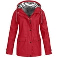 thumbnail image 1 of Up to 60% off!Winter Warm Windproof Jackets for Womens Plus Size Casaul Solid Jackets Outdoor Plus Size Drawstring Zipper Hooded Raincoat Windproof Tops Coat With Pocket, 1 of 5