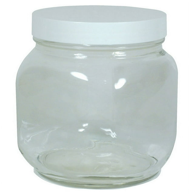 60 oz. Square Wide Mouth Jar with Lid 6 count 8730