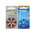 thumbnail image 1 of 60-pack Size P312 PowerOne + 60-pack Size 312 Renata Hearing Aid Batteries, 1 of 1