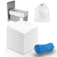 thumbnail image 1 of 60-pack Trash Compactor Bags With Pre-punched Holes For Attaching, 2.6 Mils Heavy Duty Trash Compactor Bags, Fits 15-inch Rectangular Drawer Compactors, Twist Ties Included, White, 1 of 7