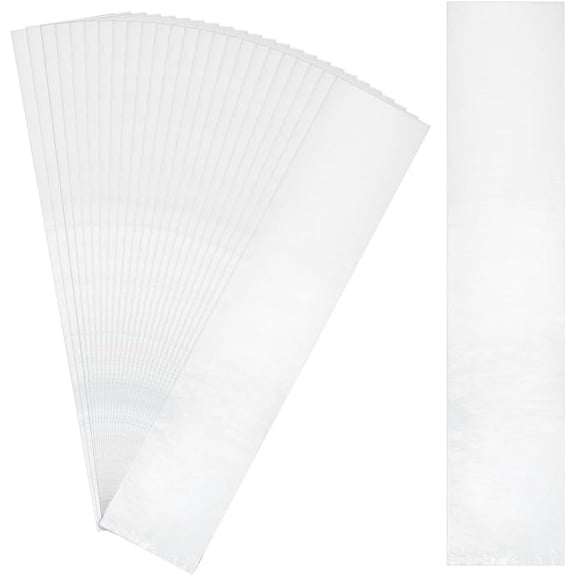 60 pc Rectangle Plastic Film Storage Bags Clear 74.5~75x15~15.4x0.01cm art