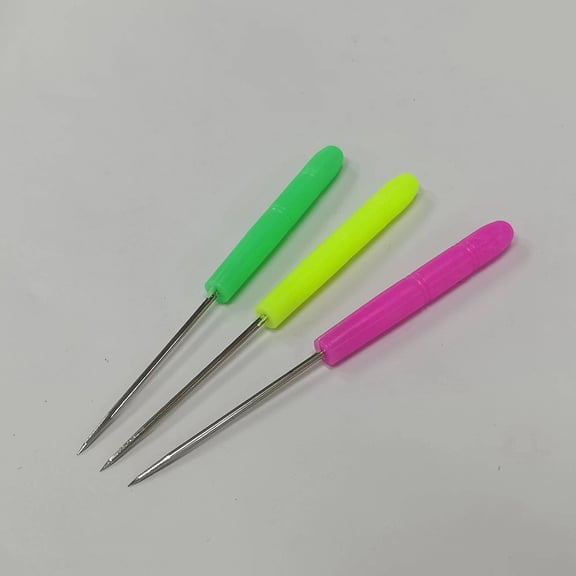 60 pc Steel Bead Reamers Punch Awls with Plastic Handle Platinum Mixed color 12.2cm