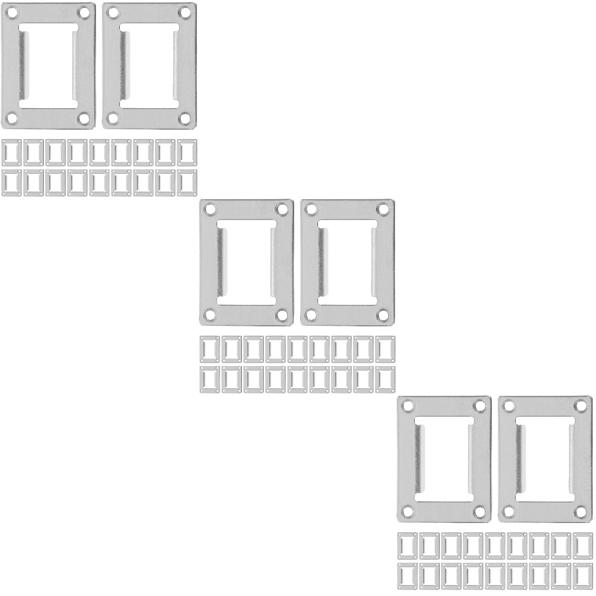 60 pcs Door Deadbolt Strike Plates Stainless Steel Door Strike Plates