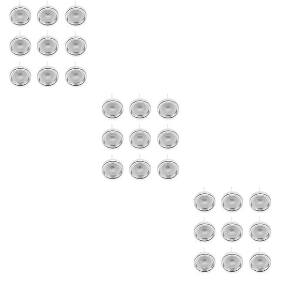 60 pcs Ear Studs Stainless Steel Simple Ear Studs Earring for Woman (Silver Disc Outer Diameter 12mm, Needle 11mm Long, 10mm Inside Diameter)