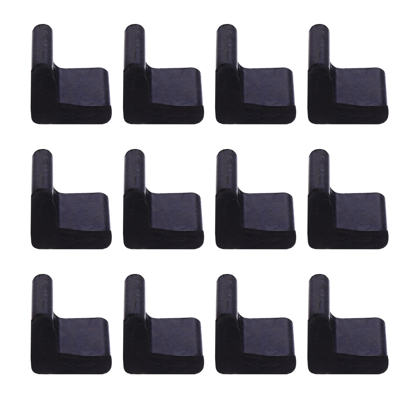 60 pcs L Shaped Rubber Angle Iron Caps Furniture Angle Pads Bed Steel