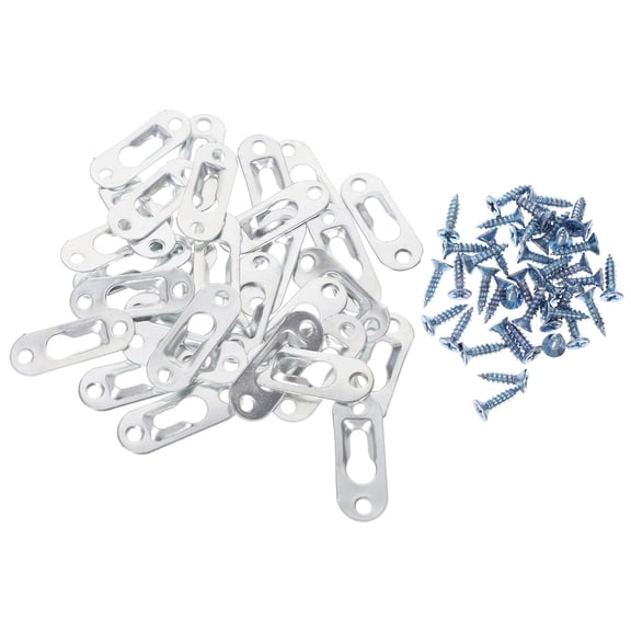 CIMAXIC 60-Pack Metal Keyhole Hangers for Picture Frames and Mirrors, Easy to Install Wall Mount Hardware