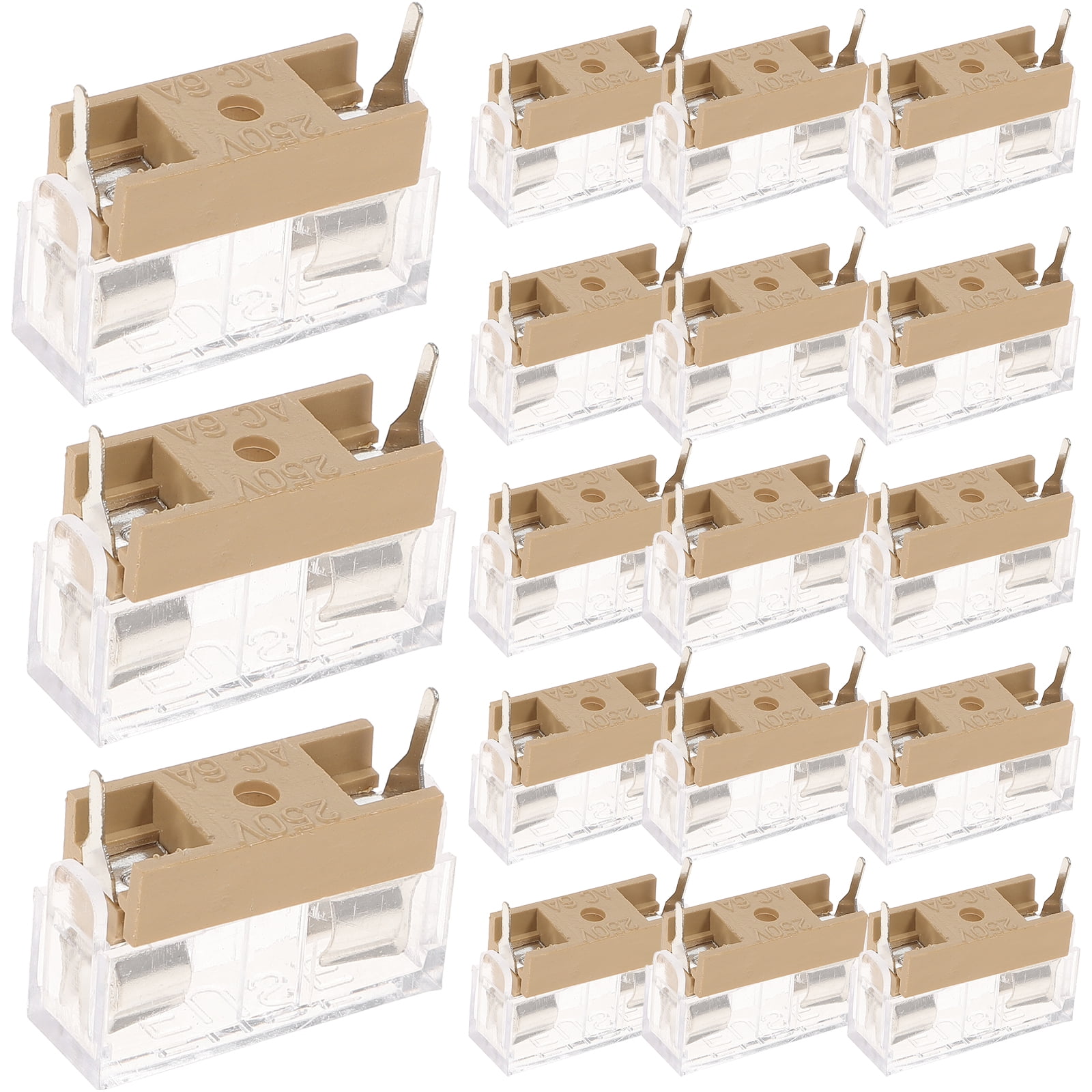 60 pcs Panel Mount Fuse Holder Boat Fuse Holder Panel Mount For 5x20mm