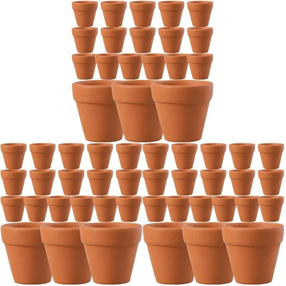 60 pcs Small Red Ceramic Flower Pot Terracotta Pot Clay Ceramic Pottery Planter