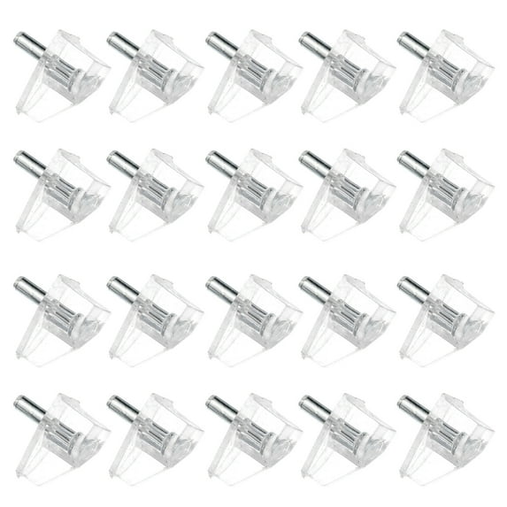 60 pcs Transparent Shelf Support Peg Plastic Cabinet Shelf Pegs Shelf Bracket Pegs 3MM