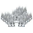 thumbnail image 1 of 60 pcs of 33mm Chrome Screw-on Super Spike Lug Nut Covers for Semi Trucks, 1 of 6