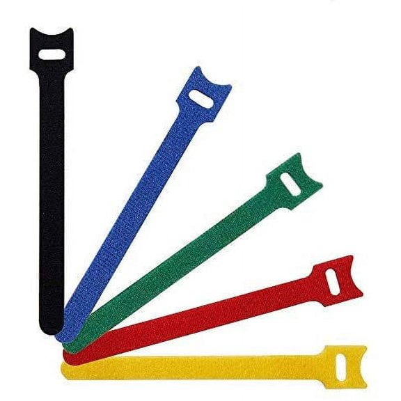 60 pieces reusable quick-adjust cable ties wire management, microfiber cloth 7-inch magic tape