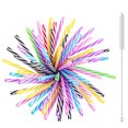 60 reusable straws, plastic straws with straw brush, plastic thickened
